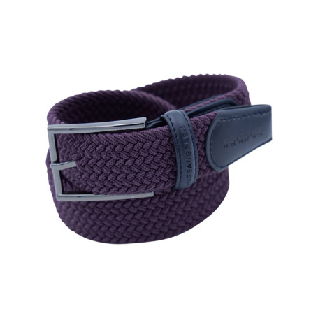 Ceinture bordeaux unie tressée avec une boucle...