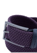 Thumbnail Ceinture bordeaux unie tressée avec une boucle de fermeture en argenté - Image 2
