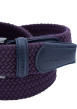 Thumbnail Ceinture bordeaux unie tressée avec une boucle de fermeture en argenté - Image 3