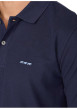 Thumbnail Polo en coton biologique marine uni avec une coupe droite et des boutons - Image 3