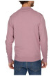 Thumbnail Pull en coton parme uni avec une fermeture zippée et une coupe droite - Image 2