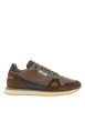 Thumbnail Baskets en cuir camel avec un talon plat cranté à fermeture slip-on