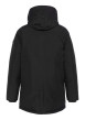 Thumbnail Parka longue noire unie à coupe droite avec un col à capuche et 4 poches - Image 2