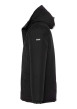Thumbnail Parka longue noire unie à coupe droite avec un col à capuche et 4 poches - Image 3