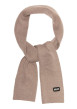 Thumbnail Echarpe beige uni en maille fine avec un patch brodé sur le bas