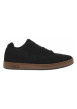 Thumbnail Baskets noires à talon plat avec des lacets noirs et logo de la marque