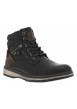 Thumbnail Bottines noires à talon plat pourvues d'une fermeture zippée et de lacets - Image 3