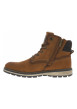 Thumbnail Bottines cognac à talon plat pourvues d'une fermeture zippée et de lacets - Image 2