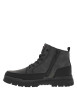 Thumbnail Bottines grises à talon plat pourvues d'une fermeture zippée et de lacets