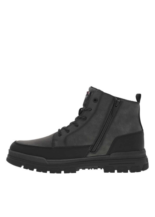 Bottines grises à talon plat pourvues d'une...