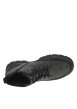 Thumbnail Bottines grises à talon plat pourvues d'une fermeture zippée et de lacets - Image 4