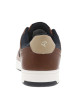 Thumbnail Sneakers cognac à talon plat avec des lacets marine et logo embossé - Image 6