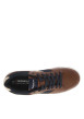 Thumbnail Sneakers cognac à talon plat avec des lacets marine et logo embossé - Image 4