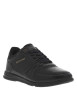 Thumbnail Baskets noires à talon plat avec des lacets noirs et un logo beige - Image 3