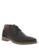 Thumbnail Bottines en cuir brunes avec un talon décroché bas et des lacets - Image 4