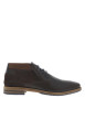 Thumbnail Bottines en cuir brunes avec un talon décroché bas et des lacets