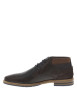Thumbnail Bottines en cuir brunes avec un talon décroché bas et des lacets - Image 3