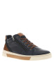 Thumbnail Tennis en cuir bleu marine avec une fermeture zippée et des lacets - Image 9