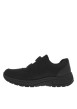 Thumbnail Sneakers en cuir noires à talon plat et à bandes auto-agrippantes - Image 2