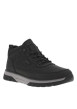 Thumbnail Bottines noires à talon plat avec des lacets ronds et un zip latéral - Image 3