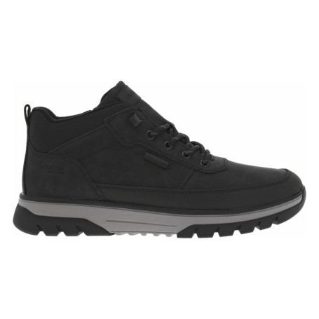 Bottines noires à talon plat avec des lacets...