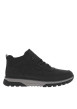 Thumbnail Bottines noires à talon plat avec des lacets ronds et un zip latéral