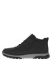 Thumbnail Bottines noires à talon plat avec des lacets ronds et un zip latéral - Image 2