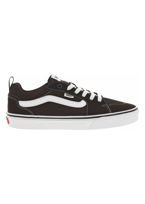 Baskets skate en cuir brunes à talon plat avec...