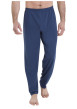 Thumbnail Pyjama en coton bleu marine et gris pourvu de manches longues - Image 2