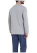 Thumbnail Pyjama en coton bleu marine et gris pourvu de manches longues - Image 3
