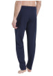 Thumbnail Pyjama en coton bleu uni pourvu d'un col v et de manches longues - Image 4