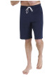 Thumbnail Pyjama short en coton bleu rayé pourvu d'un col rond et de manches courtes - Image 2
