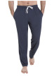 Thumbnail Pyjama en coton bleu rayé pourvu d'un col rond et de manches longues - Image 2