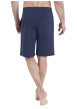 Thumbnail Pyjama en coton marine et bleu clair pourvu d'un col rond et de manches courtes - Image 4