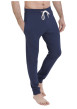Thumbnail Pyjama en coton marine et bleu clair pourvu d'un col rond et de manches longues - Image 2
