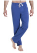 Thumbnail Pyjama en coton bleu imprimé à l'avant et pourvu d'un col rond - Image 2