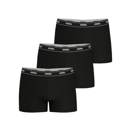 Lot de 3 boxers noirs en coton pourvus du logo...