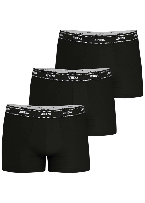 Lot de 3 boxers noirs en coton pourvus du logo de la marque