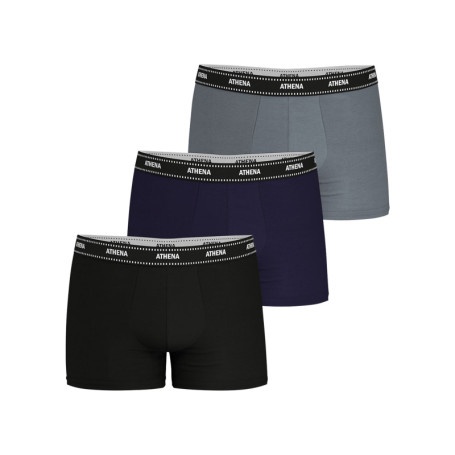 Lot de 3 boxers multicolores en coton pourvus...
