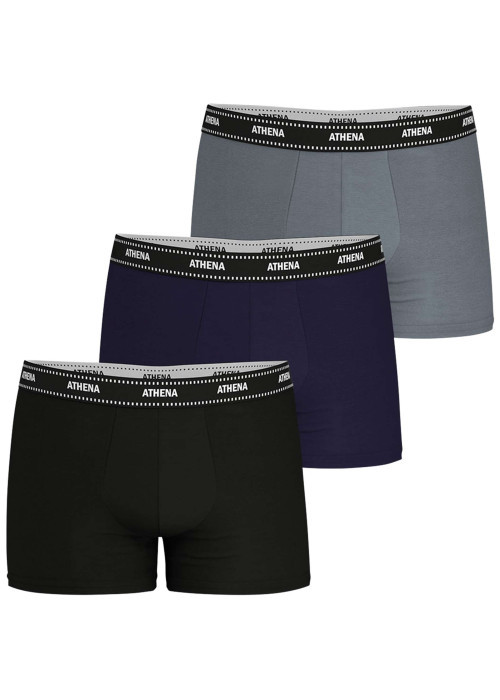 Lot de 3 boxers multicolores en coton pourvus du logo de la marque
