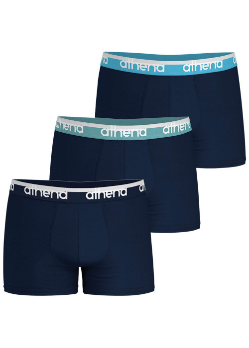 Lot de 3 boxers bleus en coton pourvus du logo de la marque