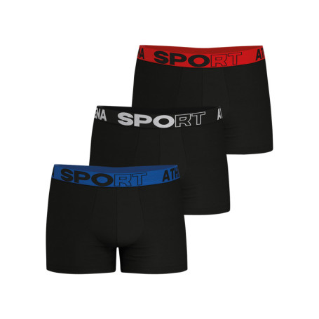 Lot de 3 boxers noirs en coton pourvus du logo...