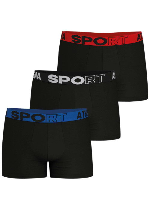 Lot de 3 boxers noirs en coton pourvus du logo de la marque