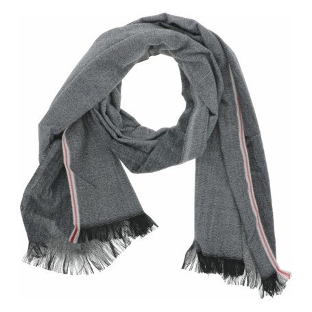 Echarpe douce anthracite et noire avec des...