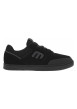Thumbnail Baskets skate en cuir noires avec semelle à talon plat et à lacets