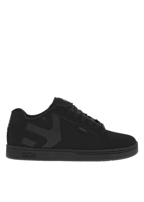 Baskets skate en cuir noires avec semelle à...