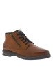 Thumbnail Bottines en cuir cognac pourvues de lacets ronds avec semelle à talon plat - Image 4