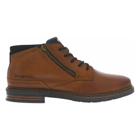 Bottines en cuir cognac pourvues de lacets...