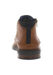 Thumbnail Bottines en cuir cognac pourvues de lacets ronds avec semelle à talon plat - Image 7
