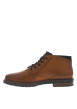 Thumbnail Bottines en cuir cognac pourvues de lacets ronds avec semelle à talon plat - Image 3